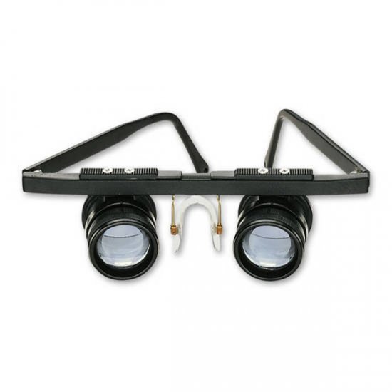 BINOCULAR MAGNIFIER VISOR includes 4 glass lenses [Lo300] - $27.00
