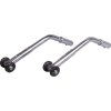 Rear Anti Tipper for Viper Reclining Wheelchair - Chrome, With Wheels, Use with Viper & Cruiser III