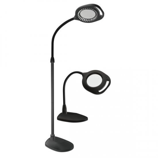 2X / 4X Ott Lite 2 in 1 LED Floor Lamp Desk Lamp Combo [678438] - $149.95 :  Magnifying Choices, Helping People See, Better!