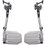 Chrome Swing Away Footrests - Use with Bariatric Sentra EC, Heavy Duty & Extra Heavy Duty