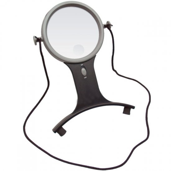 2.5X w/6X Bifocal Lighted LED Hands Free Magnifier [454410