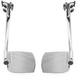 Chrome Swing Away Footrests - Use with Bariatric Sentra EC Heavy Duty Extra Extra Wide