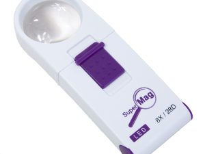 SuperMag 8X LED Lighted Pocket Magnifier - 1.4 Inch Lens