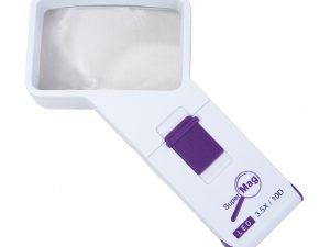 SuperMag 3.5X LED Lighted Rectangular Pocket Magnifier - 2 x 3 Inch Lens