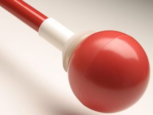 Ambutech Rolling Ball Cane Tip - 8mm Threaded Style - Red