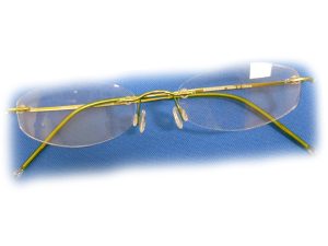 +1 Diopter Eschenbach Rimless Reading Glasses - Green Oval