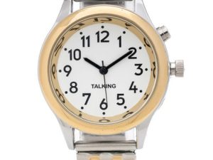 Ladies Two Tone Talking Watch White Face - Choice of Voices Male & Female - English