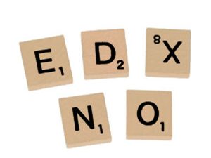 Scrabble Standard Tile Set - Black on Natural Wood