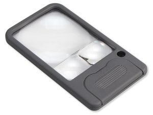 Carson LED Lighted Pocket Magnifier - 2.5X with 5X and 6X Insert Lens
