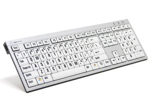 LargePrint Black on White - PC Slimline Keyboard
