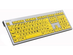 LargePrint Black on Yellow - PC Slimline Keyboard