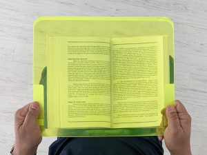 3.5X Full Page UnFramed Magnifier - Firm Fresnel 12 x 14 Inch - Yellow