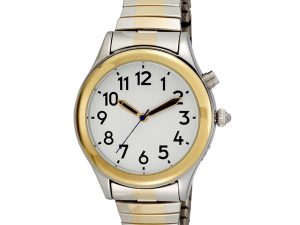 Ladies Two Tone Talking Watch White Face - Choice of Voices Male & Female - English