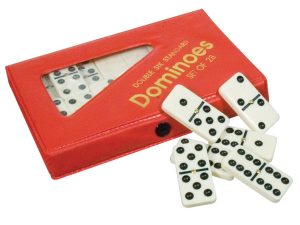 Large Size Spinner Dominoes - Ivory with Black Dots