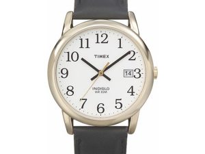 Timex Indiglo Watch with Date Gold with Leather Band