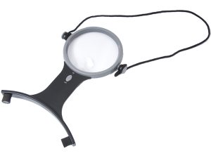 2X with 4X Bifocal Around-the-Neck Magnifer with Light,  4 Inch Lens