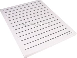 White Bold Line Paper - 8.5 x 11 - Lines 7/8" Apart
