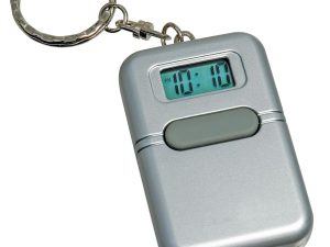 Talking Clock Keychain Silver - English