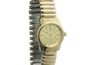 Ladies Gold Tone Braille Watch