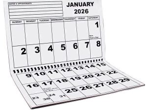 2026 Jumbo Large Print Calendar