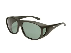 Eschenbach Haven Medium Fit Over Meridian Style Sunglasses – Polarized Gray Lens, Black Frame