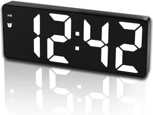 Dual Alarm Digital Alarm Clock – Bright 2” LCD Display, Temperature Readout
