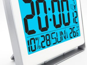 Atomic Alarm Clock with Light-on-Demand – Extra-Large 2” Display