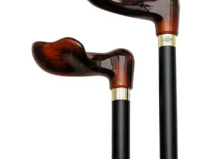 Amber Palm Grip Handle Cane – Left-Handed | 36" Hardwood Shaft