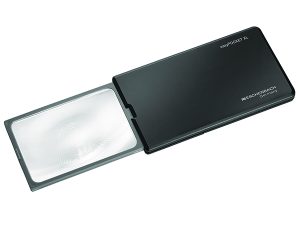 2.5X Eschenbach easyPocket Compact Magnifier - 3 Inch Lens - Black