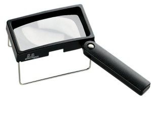 Eschenbach 2.8X Rectangular Magnifier with Stand - Black - 100 x 50 mm