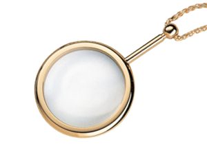 3.5X Eschenbach Pendant Magnifier Gold Plated
