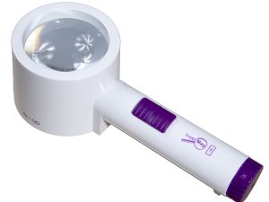 4X / 12D SuperMag LED Lighted Hand Held, Stand Magnifier - 2.7 Inch Lens