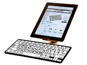 LargePrint Black on White - Mac Bluetooth Mini Keyboard