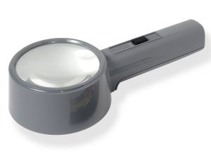 Carson 2X / 4X Lighted Hand Held, Stand Magnifier - 3.5 Inch Lens