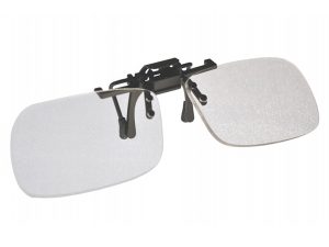 '+1.0 Clip On & Flip Up Small Clear Magnifying Reading Glasses