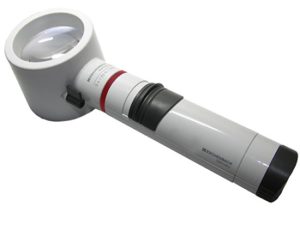 5X / 20D Eschenbach Incandescent Lighted Hand Held, Stand Magnifier - 2.3 Inch Lens
