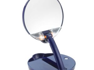 Floxite 15X Mirror Mate Lighted Adjustable Compact