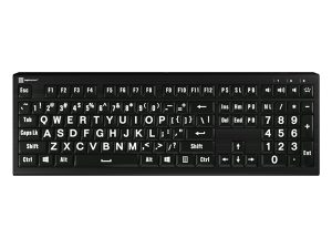 LargePrint White on Black - PC ASTRA 2 Backlit Keyboard