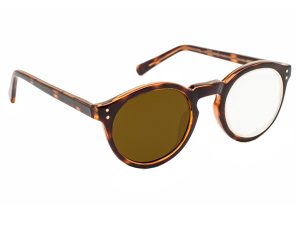 3X / +12 Diopter Magnifying Reading Glasses: Left Eye Magnified - Tortoise Frame