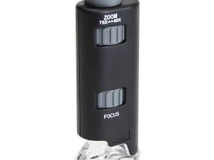 Carson 60X-75X Zoom LED Lighted Microscope