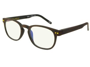 '+2.0 Polinelli Reading Glasses - Brown / Black Frame