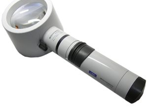 4X / 16D Eschenbach LED Lighted Hand Held, Stand Magnifier - 2.7 Inch Lens