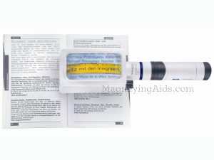 3X / 7.6D Eschenbach LED Lighted Hand Held, Stand Magnifier - 4 x 2 Inch Lens