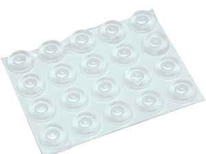 20 Large, Soft Transparent Round with Nipple Bumps