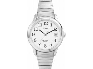 Timex Ladies Indiglo Silver Tone Watch with Date
