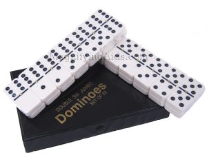 Dominoes - Large Size Ivory with Black Dots