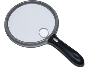 2X LED Lighted Magnifier with 6X Bifocal 5 Inch Lens