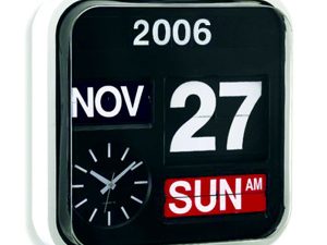 Large Number Wall Hanging Flip Clock, Day and Calendar
